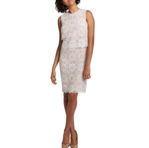 NWT Tommy Hilfiger White/Cream Crystal Lace Popover Dress